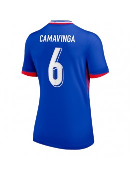 Frankreich Eduardo Camavinga #6 Heimtrikot für Frauen EM 2024 Kurzarm